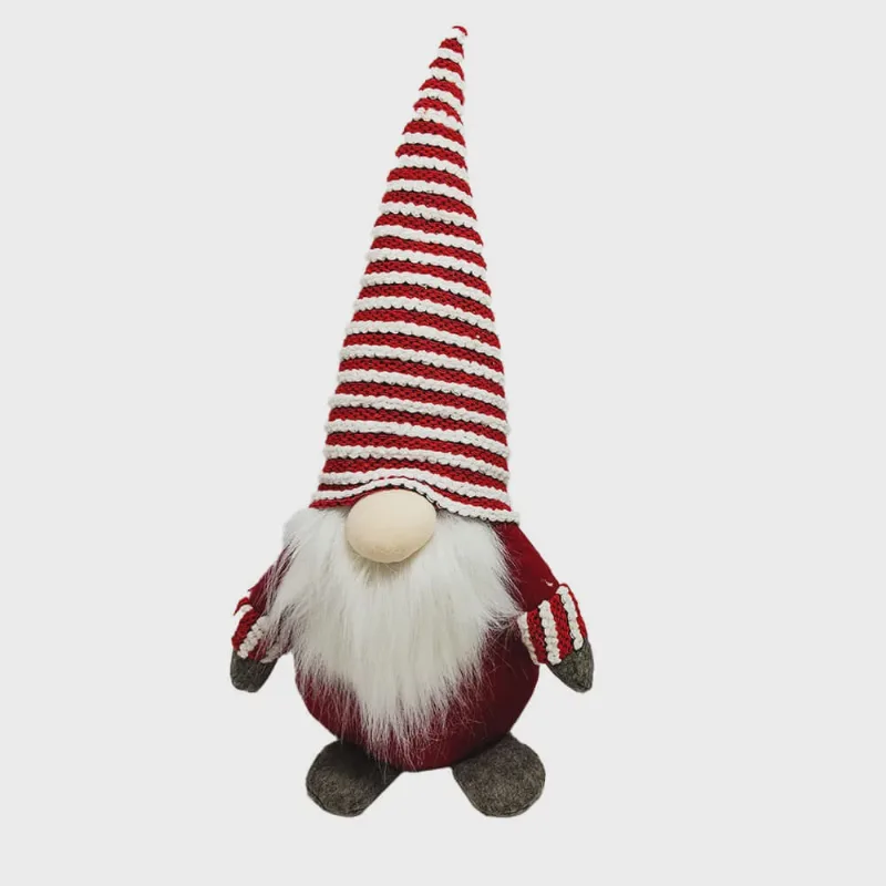 Boneco de Duende Sentado de Natal Vermelho 40cm - Casambiente NATAL301-V