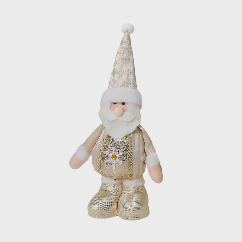 Boneco Papai Noel Dourado de Natal 31cm - Casambiente