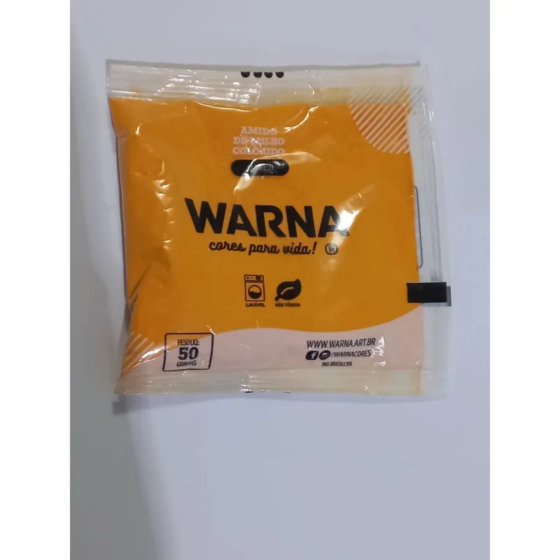 Pó colorido warna - amarelo - 1 unidade com 50 g.