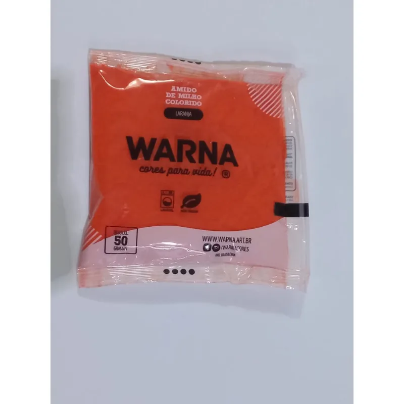 Pó colorido warna - laranja - 1 unidade com 50 g.