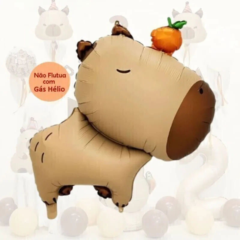 Balão Metalizado Capivara em Pé - 78 x 71 cm - Animare - Valor Unitário - Animale - Brinquedos
