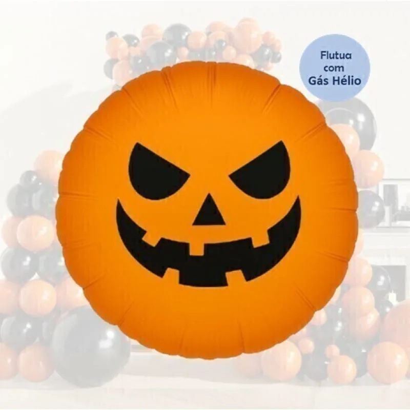 Balão Halloween - Abóbora Laranja - 45cm X 45cm - Animare - Valor Unitário - Animale