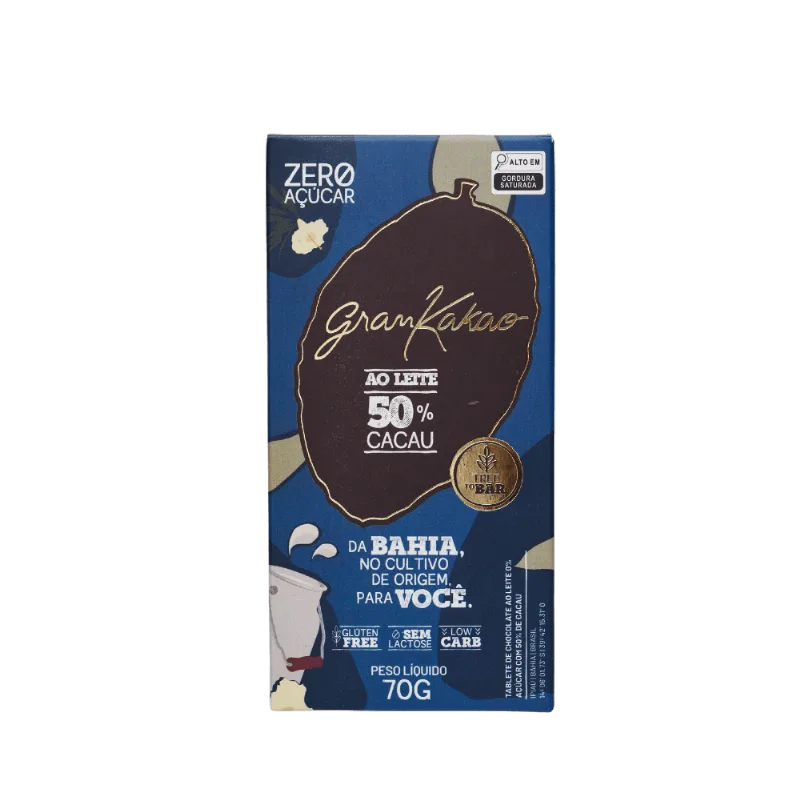 Chocolate 50% Grankakao ao Leite 70g