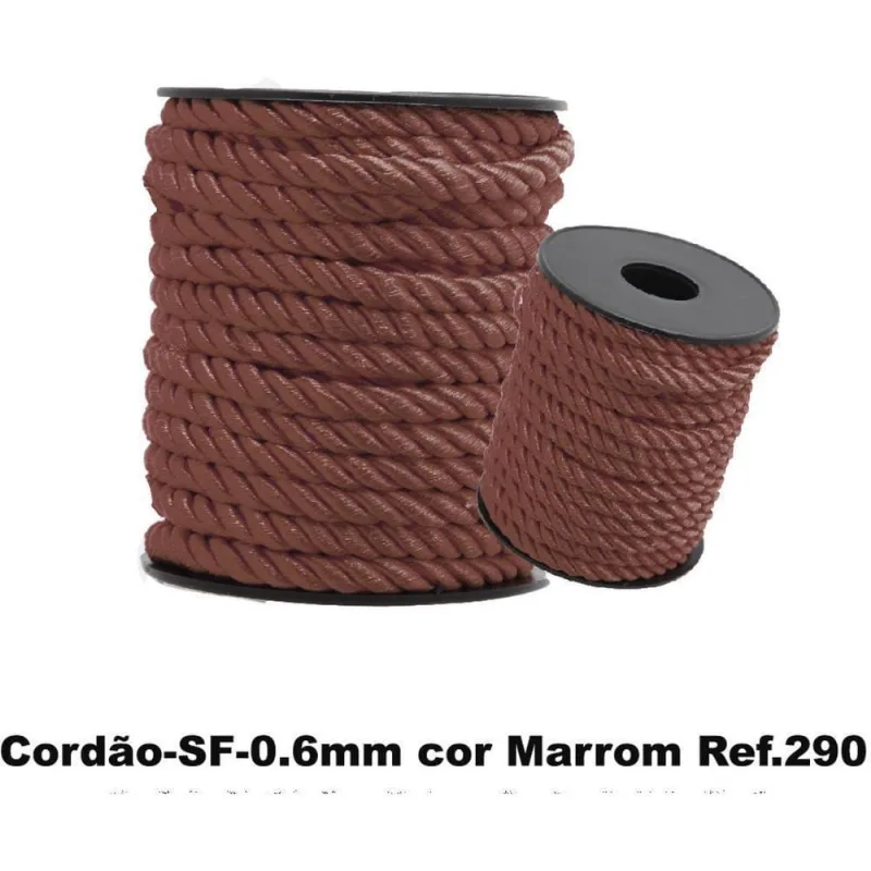 Cordao Sao Francisco Marrom 290 C/10M. 4Mm - ARTESA
