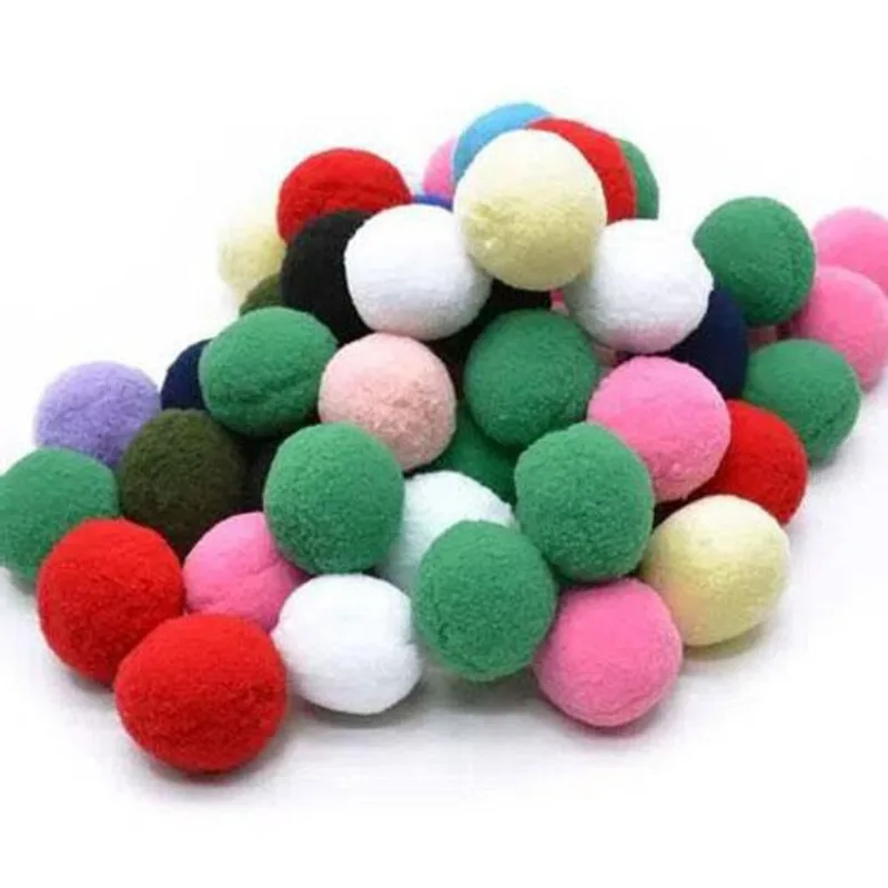 Kit 50 Mini Pompom Colorido Para Artesanato Decoração 40Mm - ARTESA