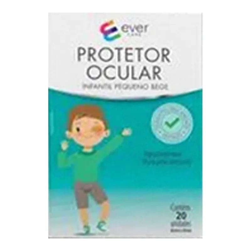 Protetor Ocular Infantil Ever Care Pequeno Bege 20 Unidades
