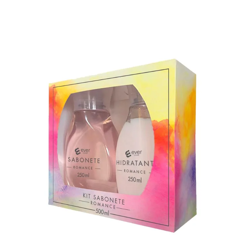 Kit Ever Care Sabonete Líquido Romance 250ml + Loção Hidratante Romance 250ml