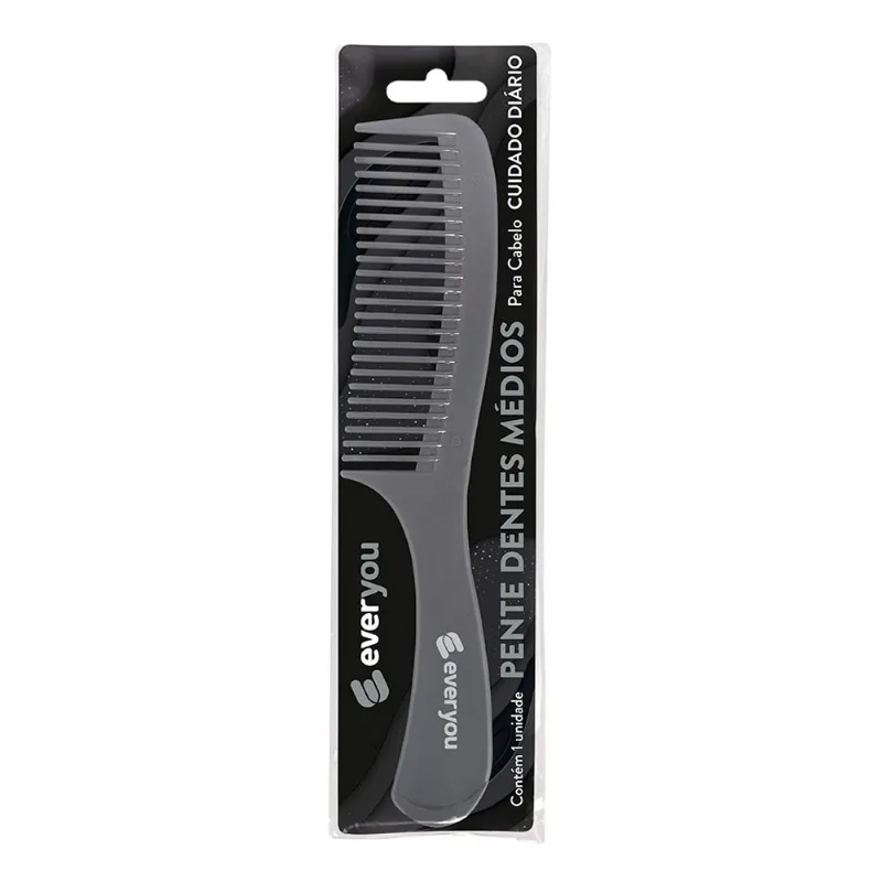 Pente para Cabelo Ever You Dentes Médios 1 Unidade