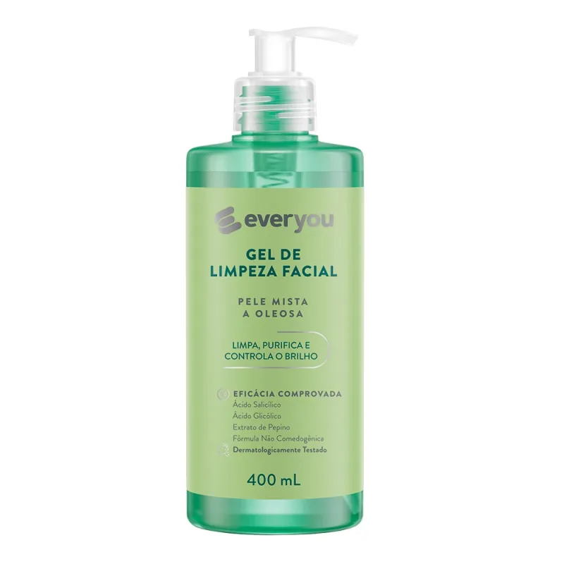 Gel de Limpeza Ever You Pele Mista a Oleosa 400ml - Ever You