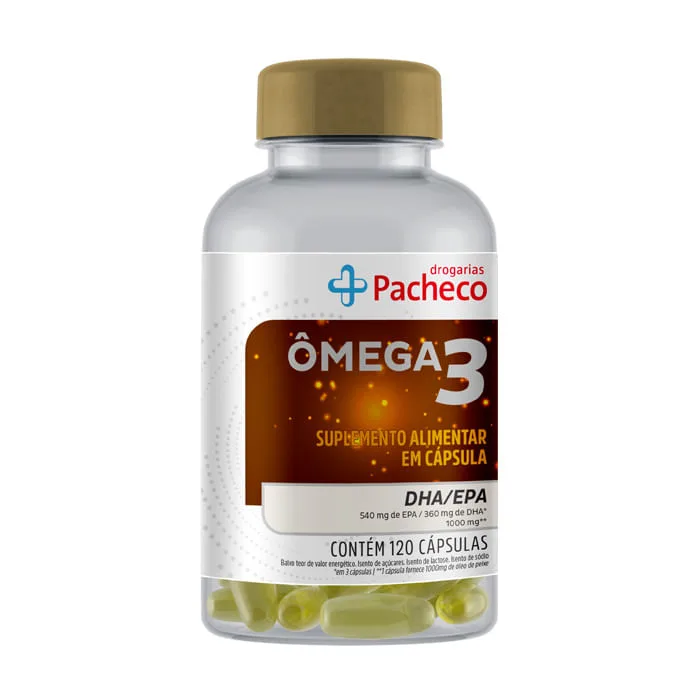 Ômega 3 Drogarias Pacheco 120 Cápsulas - Drogarias Pacheco