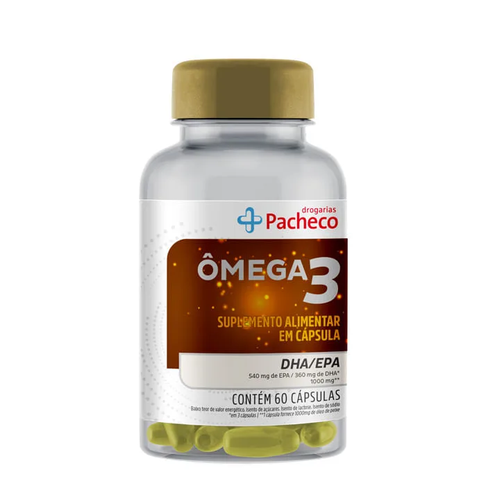 Ômega 3 Drogarias Pacheco 60 Cápsulas - Drogarias Pacheco
