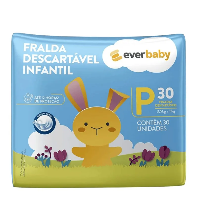 Fralda Ever Baby P 30 Unidades