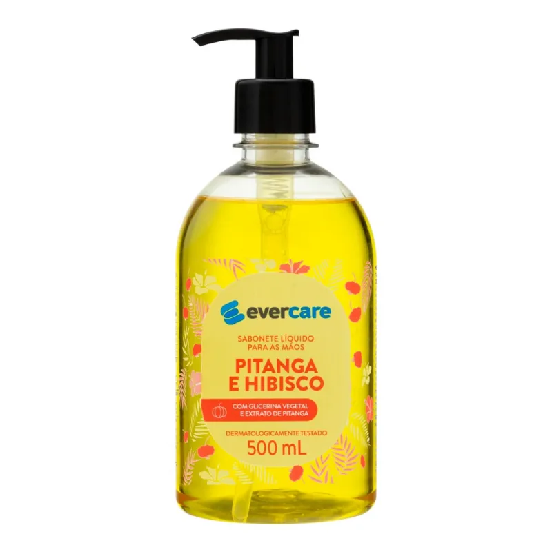 Sabonete Líquido Para Mãos Ever Care Pitanga E Hibisco 500ml