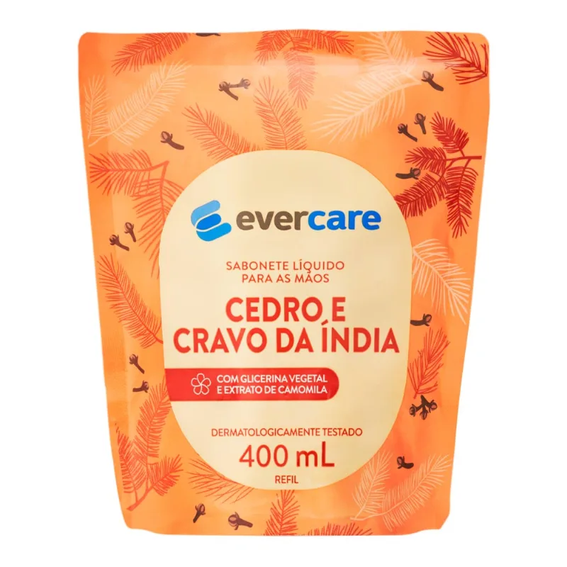 Sabonete Líquido Para Mãos Ever Care Cedro e Cravo Da Índia 400ml
