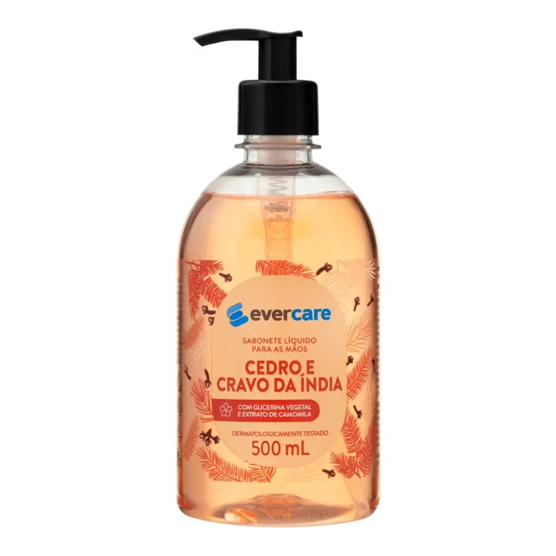 Sabonete Líquido Para As Mãos Ever Care Cedro Da Índia 500ml