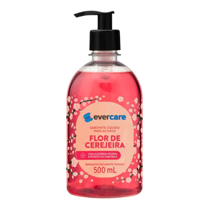Sabonete Líquido Para Mãos Ever Care Flor De Cerejeira 500ml