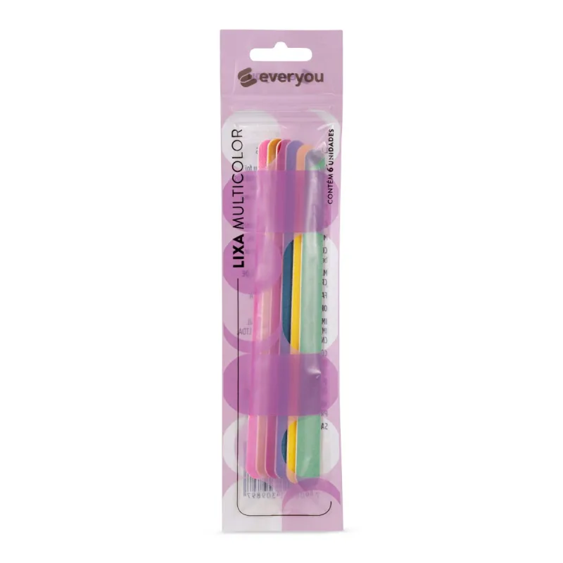 Lixa de Unha Ever You Multi Color 6 Unidades - Ever You