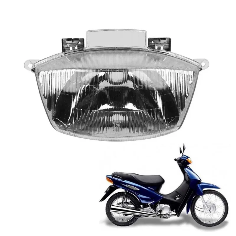 Bloco Óptico Lente Do Farol Para Honda Biz 125 C100 Até 2005