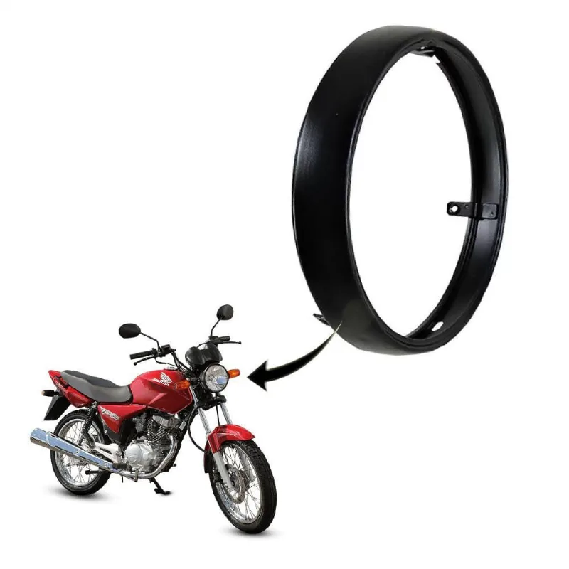 Aro De Farol Preto Todas Honda Titan Fan Cg 125/150 Até 2008