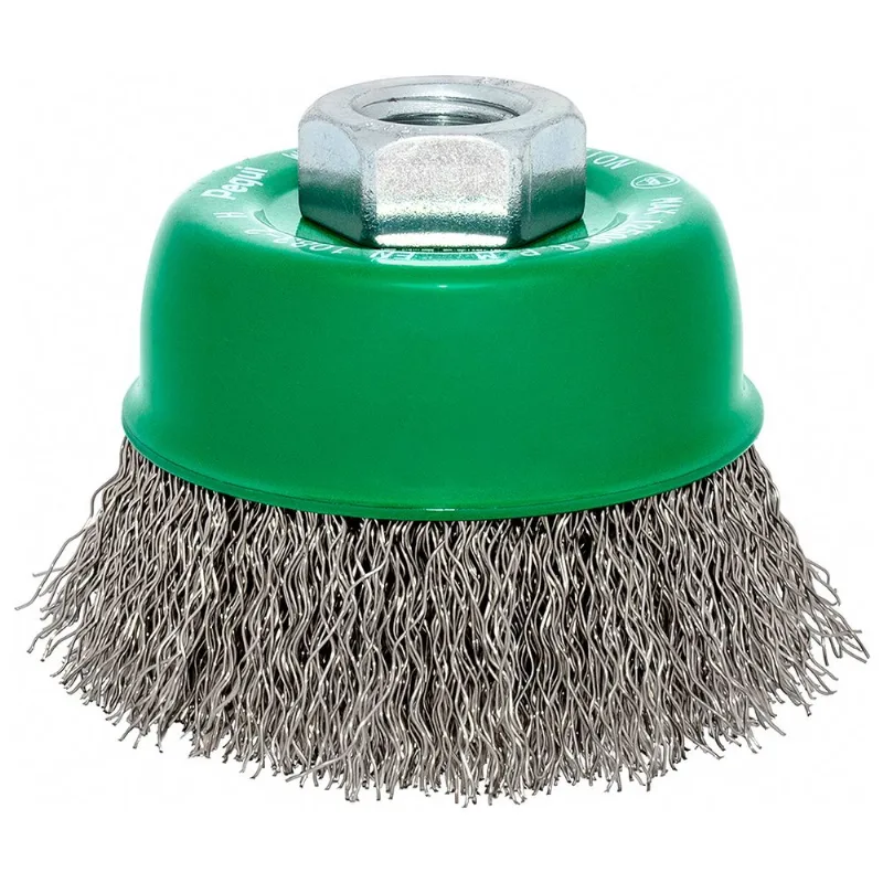 Escova Copo Ondulada Aço Inox 2.1/2" M14 Pequi 613361 613361 - Pequi