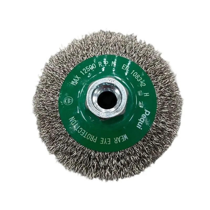 Escova Cônica Aço Inox Ondulado 100mm M14 - Pequi