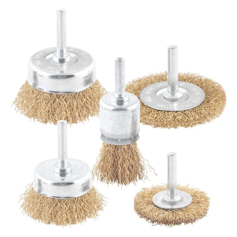 Kit de 5 Escovas com Haste 1/4" em Aço Latonado Pequi 600022 600022 - Pequi
