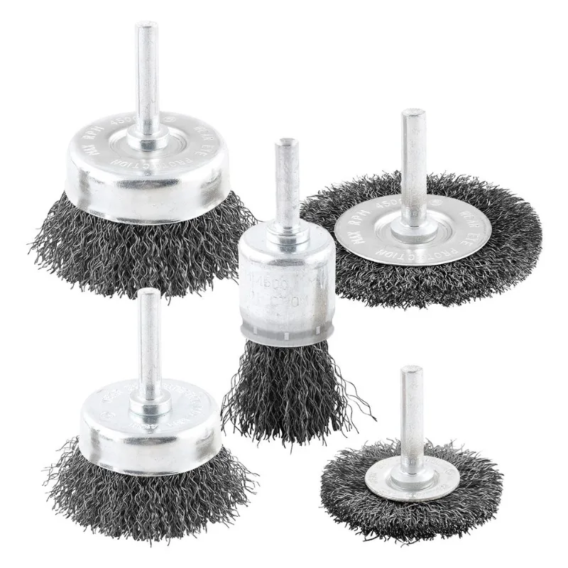Kit de 5 Escovas com Haste 1/4" em Aço Carbono Pequi 600122 600122 - Pequi