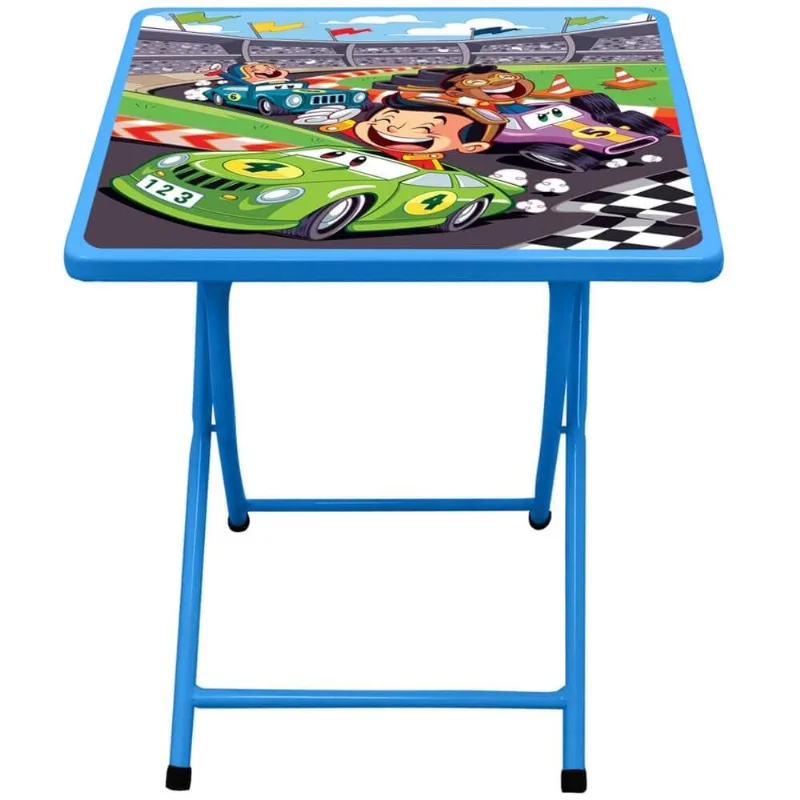 Mesa Infantil De Aço Dobrável Azul / Carros - 10.404.06.207 - Açomix Acomix - Açomix