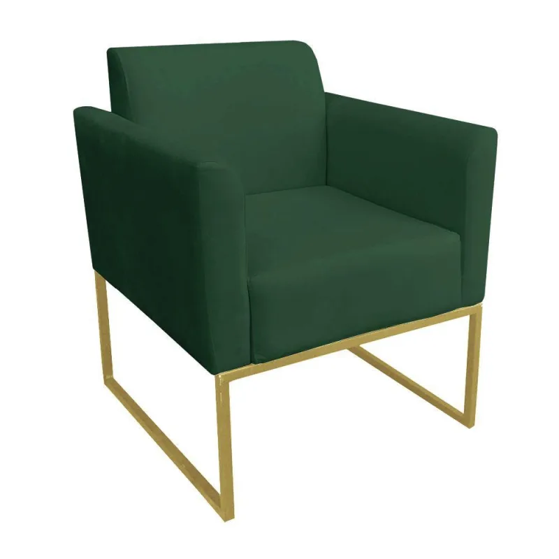 Poltrona Marisa Suede Verde - OUTRAS