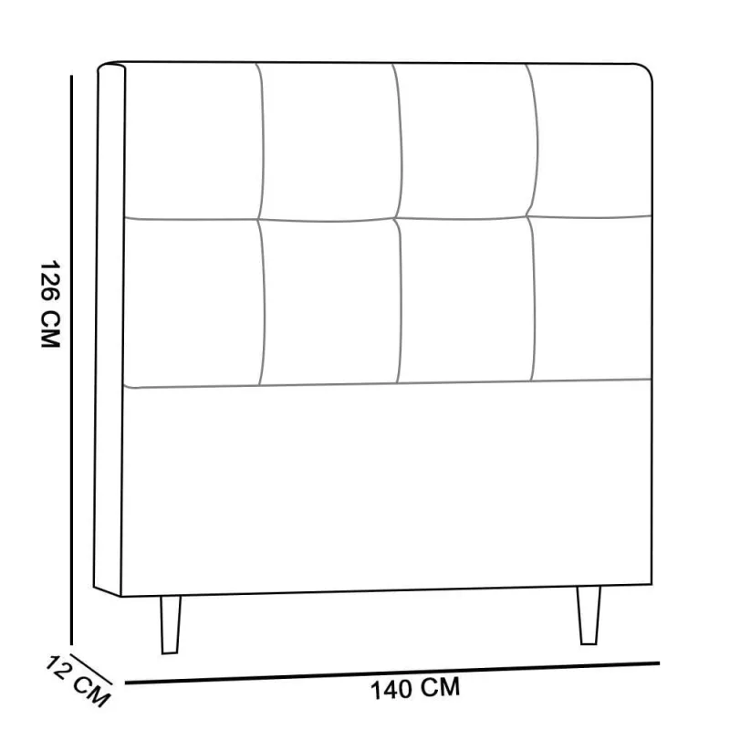 Cabeceira Roma Para Cama Box Casal 140cm Bege - OUTRAS - Móveis
