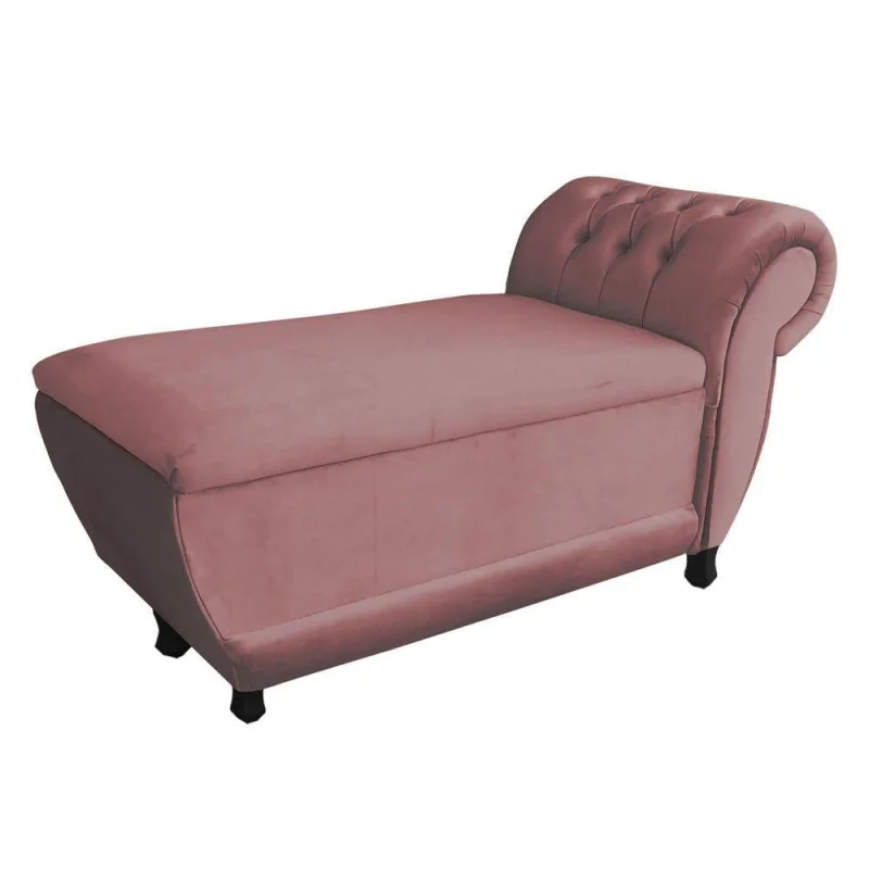 Recamier Goya Veludo Rose - DRossi