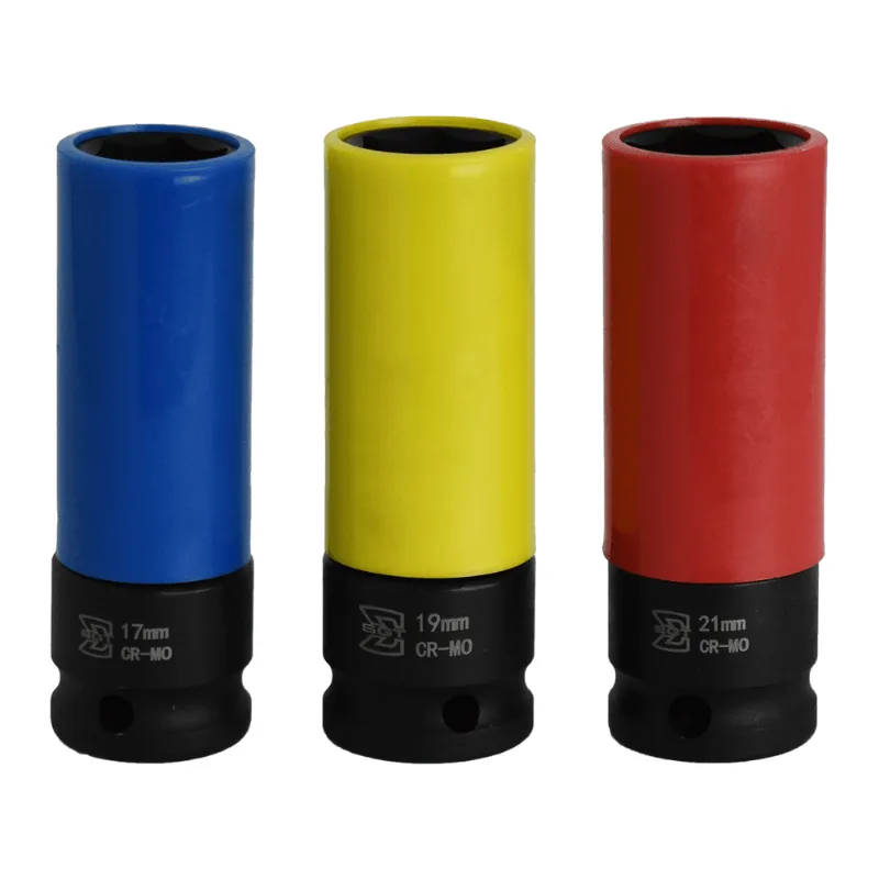 Jogo de Soquetes de Impacto Longos 17/19/21mm Encaixe 1/2" Sigma 0603141010 0603141010