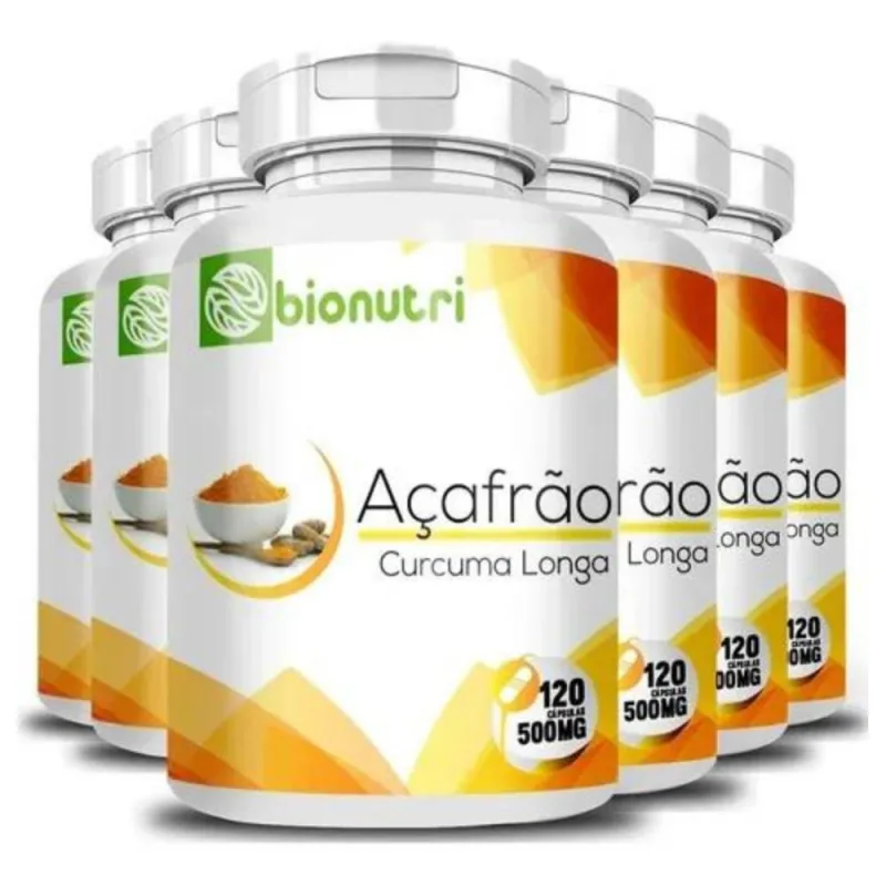 Açafrão Cúrcuma Longa 120caps - 6unid - Não Informado