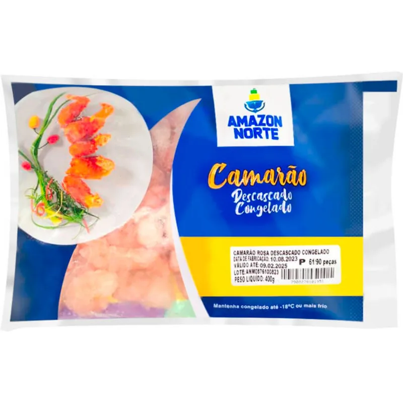 Camarão Rosa Amazon Norte Cong Descascado - P 400g