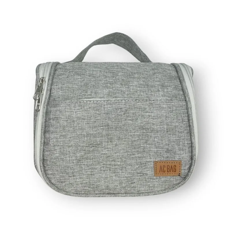 NECESSAIRE CINZA COM ALÇA DE MÃO VIAGEM 286ACBAG