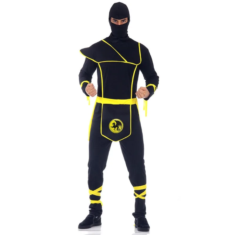 Fantasia Adulto Ninja Macacão com Capuz Canaval Abrakadabra