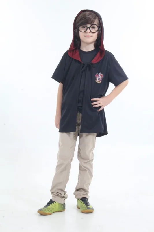 Fantasia Harry Potter Grifinória Verão Infantil - Harry Potter - Filmes - Artigos Para Festa