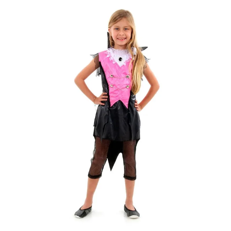 Fantasia Rainha Vampira Infantil de Halloween