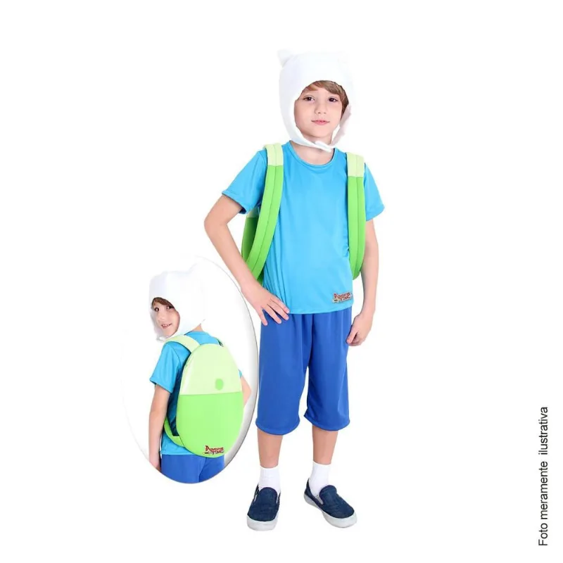 Fantasia Finn Infantil Hora da Aventura Original Abrakadabra