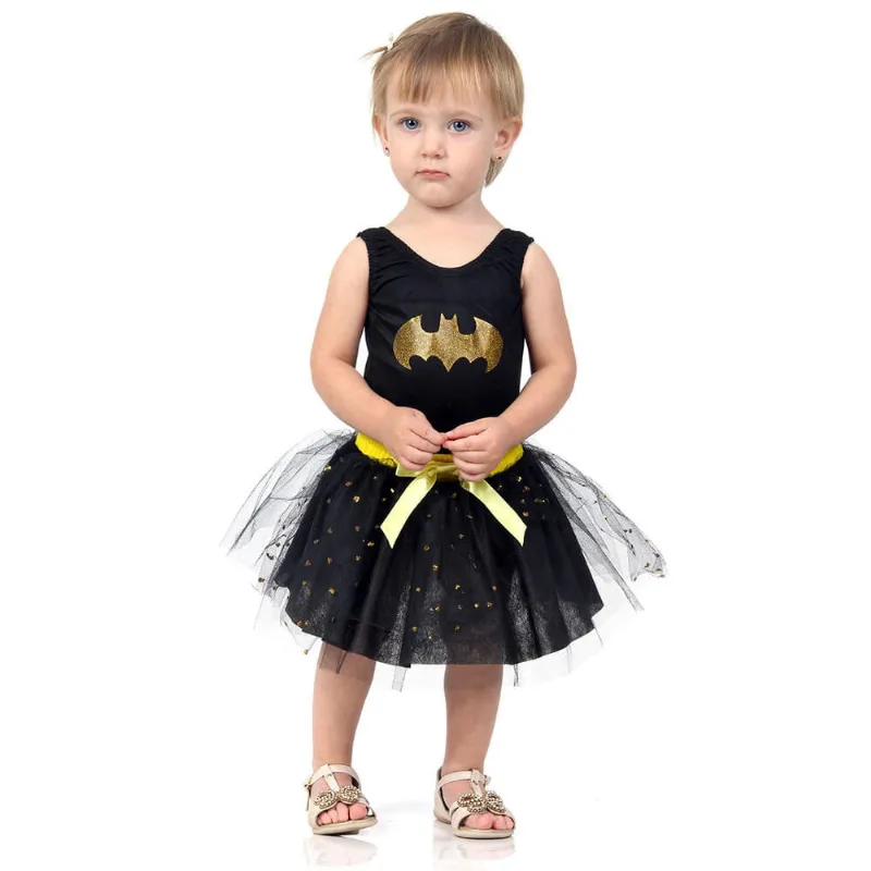 Fantasia Batgirl Collant e Saia Bebê - Liga da Justiça