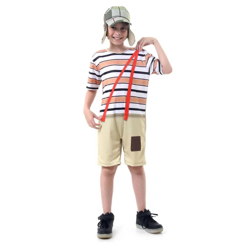 Fantasia Chaves Infantil Roupa Original Da Turma c/ Chapéu