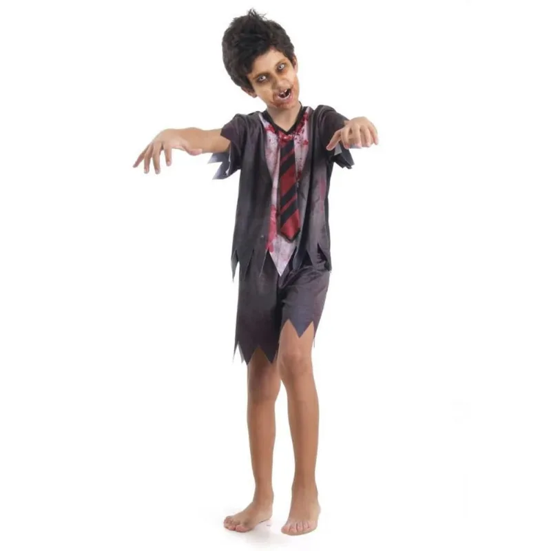 Fantasia de Zumbi Infantil Curta de Halloween