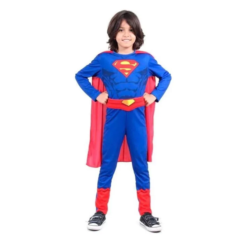 Fantasia Super Homem Infantil Longa Com Capa