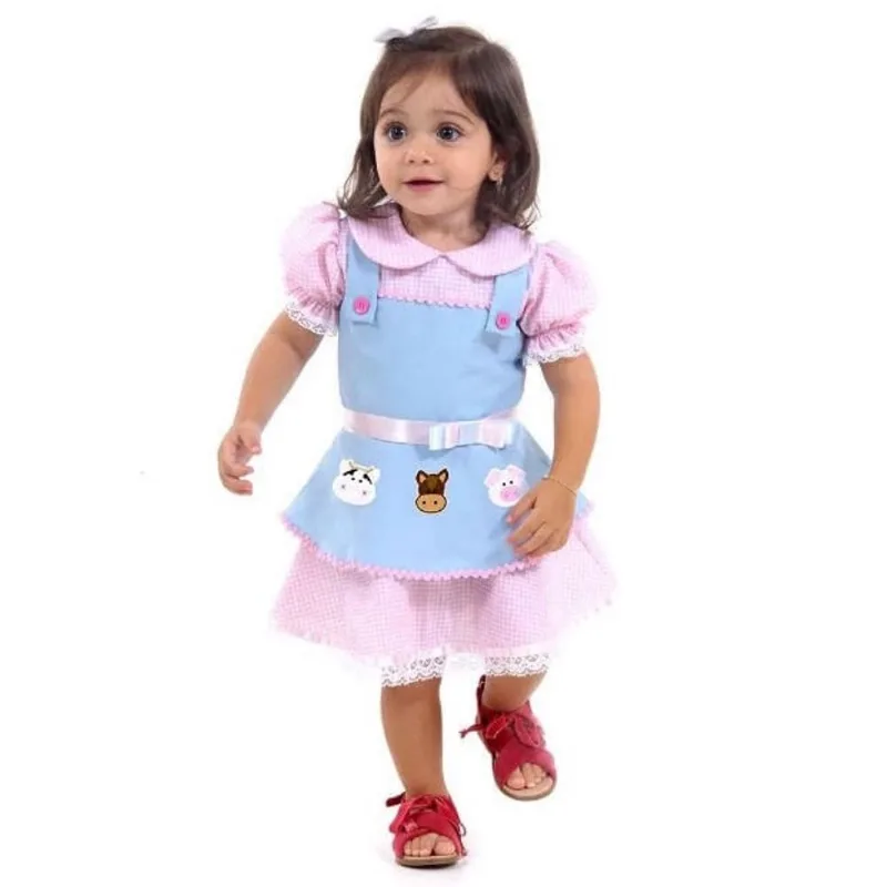 Fantasia Fazendeira Vestido Bebê
