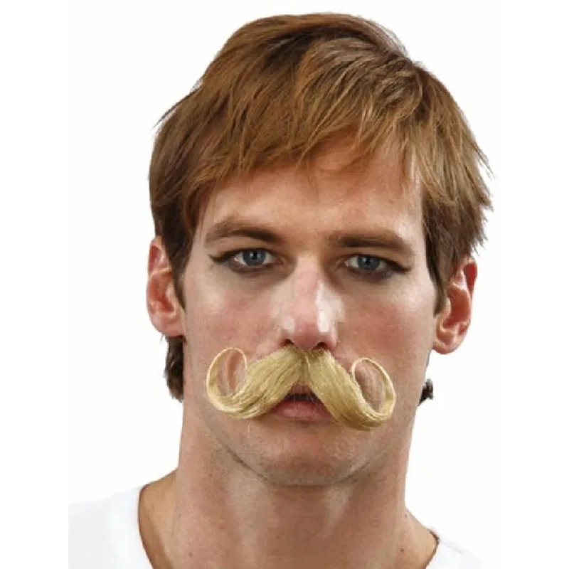 Bigode Loiro Adulto Grande Masculino Abrakadabra Fantasias