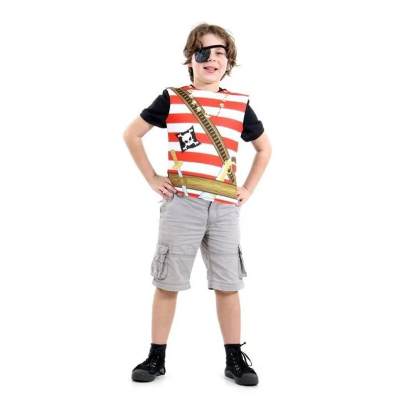 Fantasia de Pirata Infantil Kit Peitoral e Tapa Olho