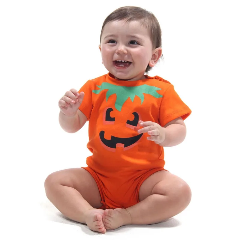 Body Macacaquinho Bebê Unissex Abóbora Halloween Abrakadabra