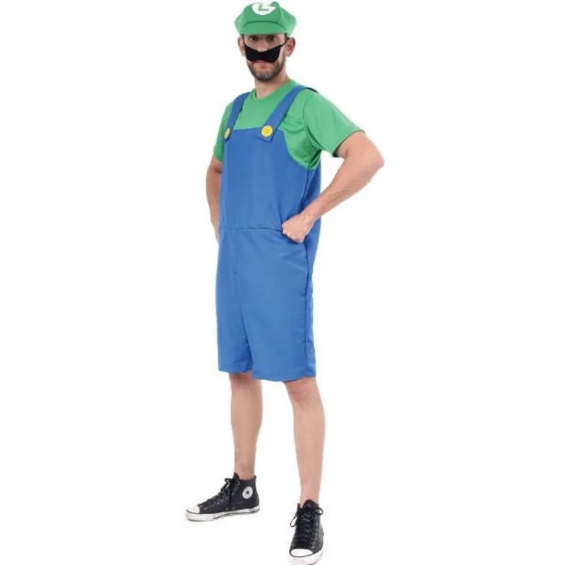 Fantasia Luigi Curto c/ Chapéu e Bigode Adulto Original