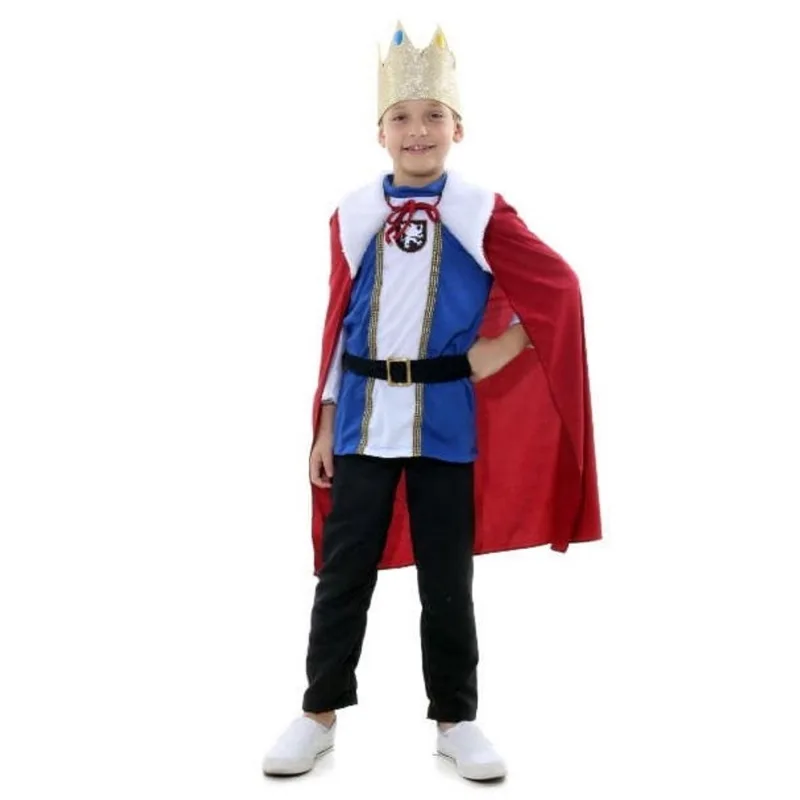 Fantasia Infantil Rei Com Capa e Coroa e Cinto Abrakadabra
