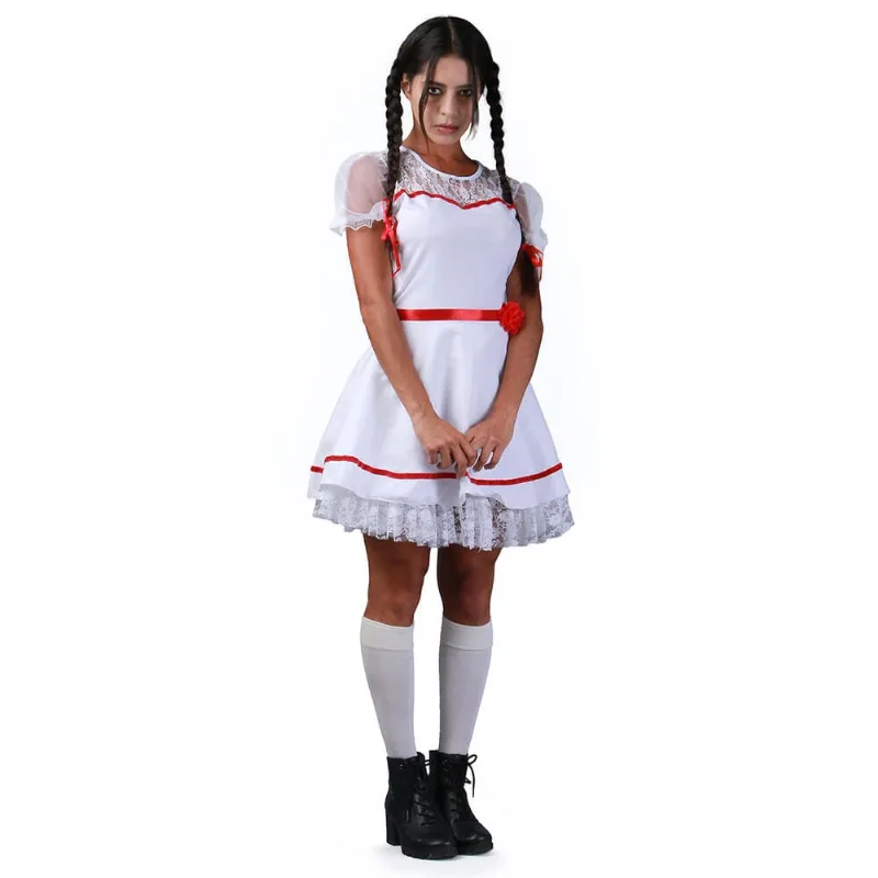 Fantasia Anabelle Adulto Para Halloween Abrakadabra Fantasia